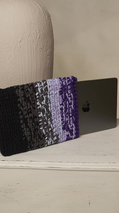 The laptop sleeve in purple